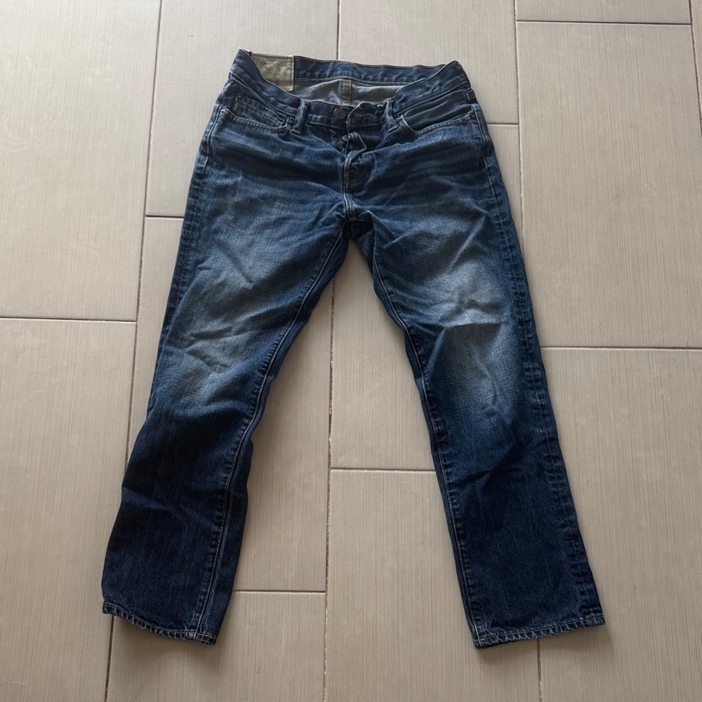Abercrombie & Fitch Dark Blue Slim Straight Jeans